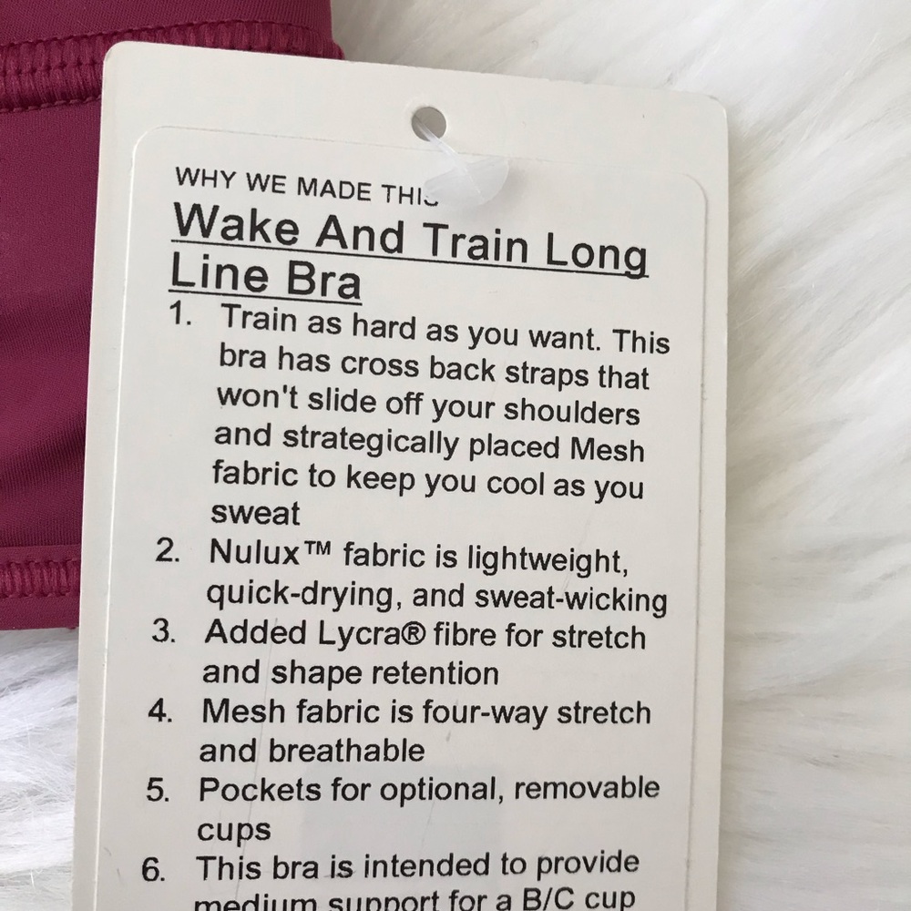 Wake and train long line Bra star ruby size 8 NWT - Picture 2 of 6